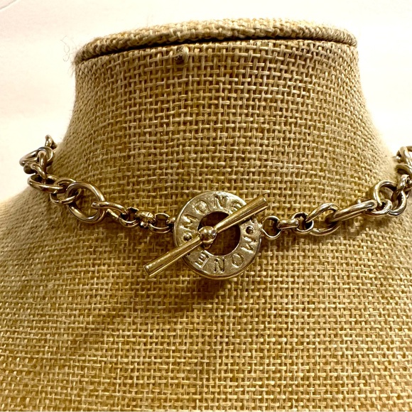 Monet necklace, gold tone open link chain- smooth & textured ( rope) - Picture 9 of 9